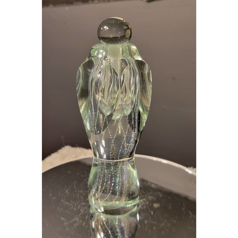 Brian Maytum 1980 Signed Dated Faceted Crystal Iridescent Perfume Bottle